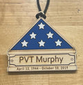 Personalized Memorial American Flag Ornament: Patriotic Remembrance Keepsake
