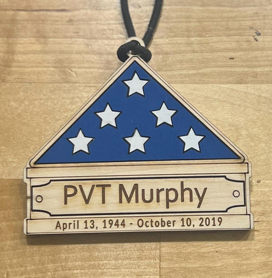 Memorial American Flag Ornament – Personalized Patriotic Remembrance Keepsake for Veterans, Heroes & Loved Ones – Military Tribute Gift