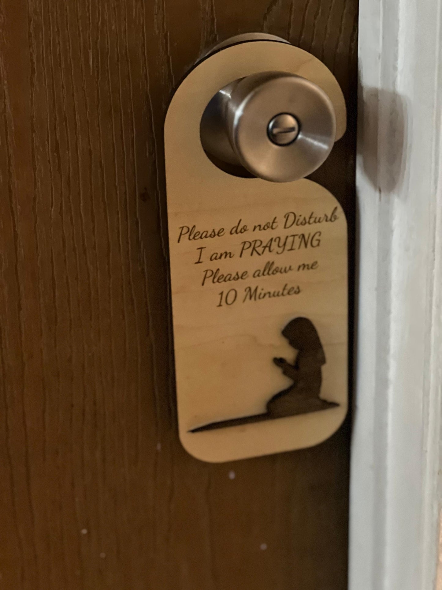 Quiet Moments in Prayer Door sign