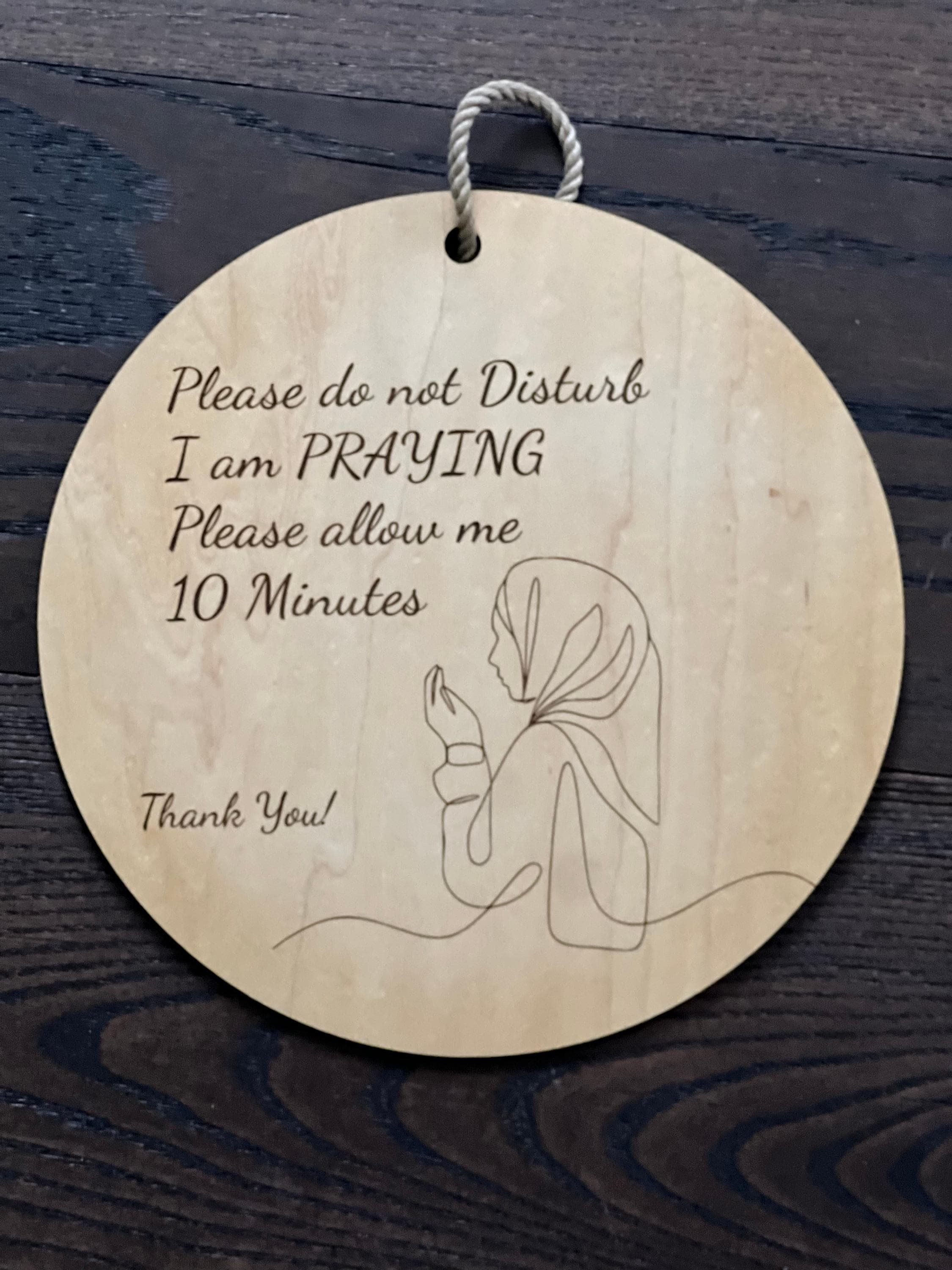Quiet Moments in Prayer Door sign