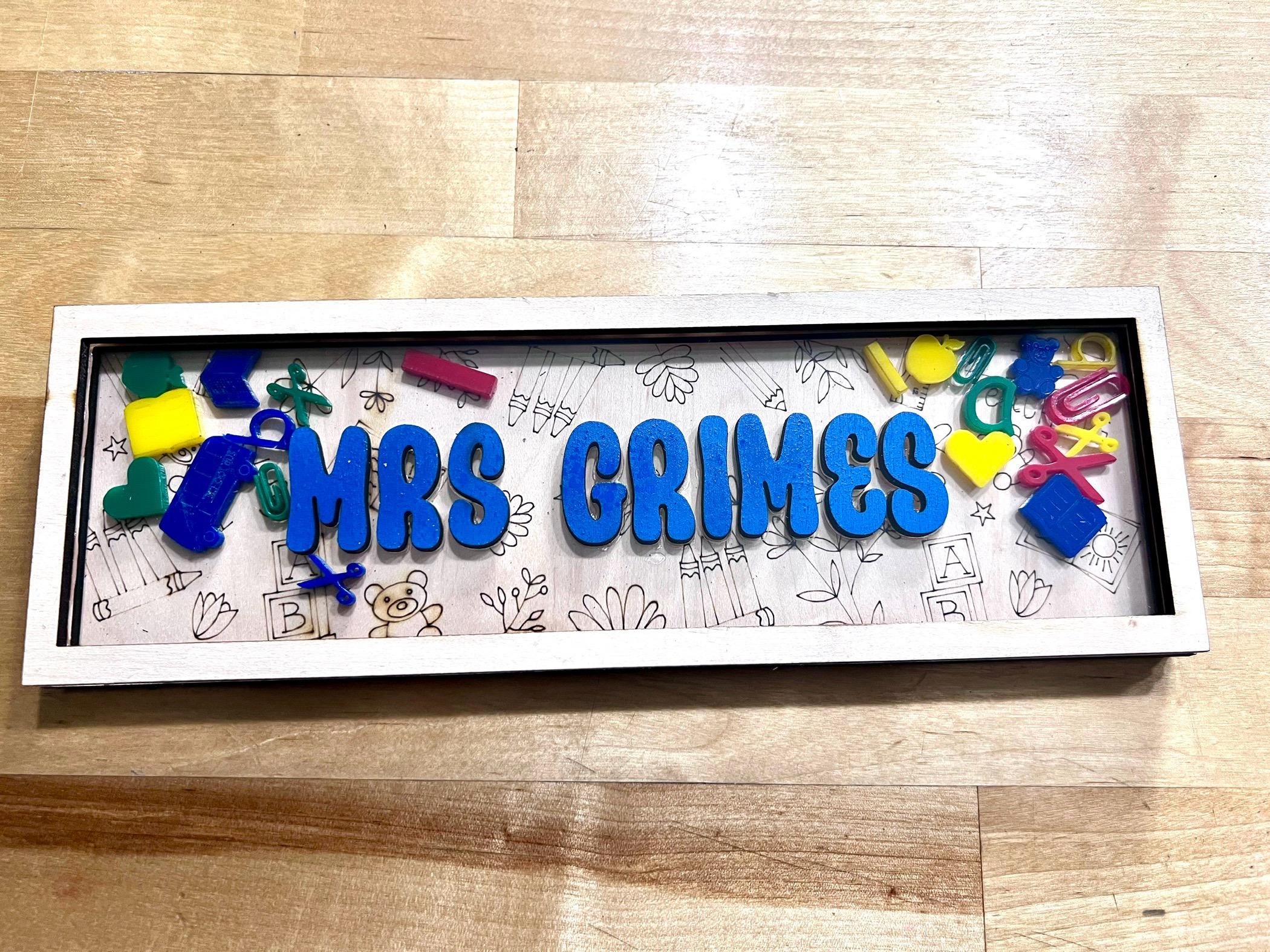 Custom Shaker Desk Name Sign – Choose Profession & Colors | Sorority, School, or Team Theme