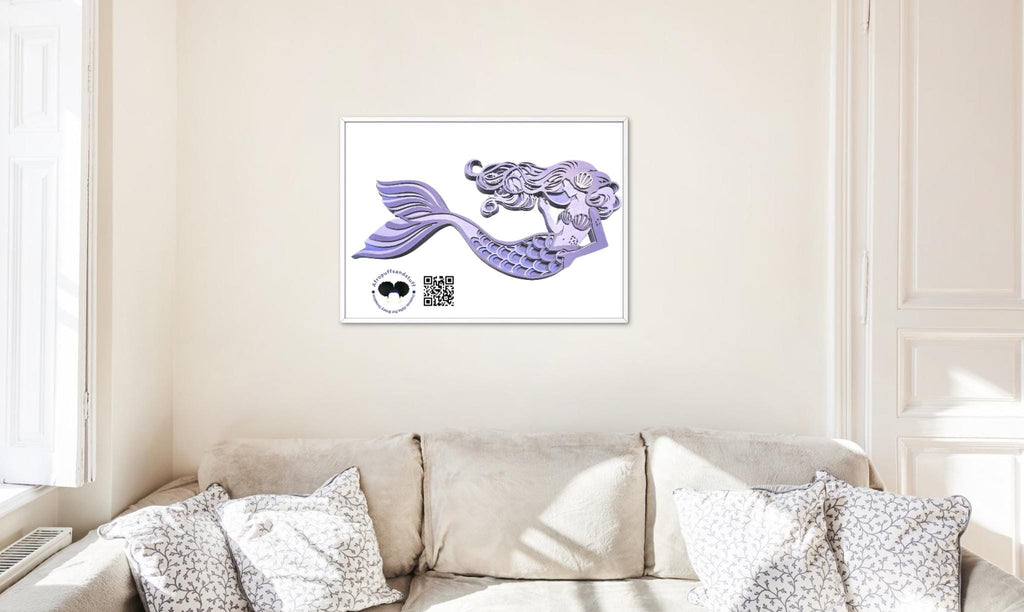3D Wooden Mermaid Wall Art | Coastal Nursery Decor