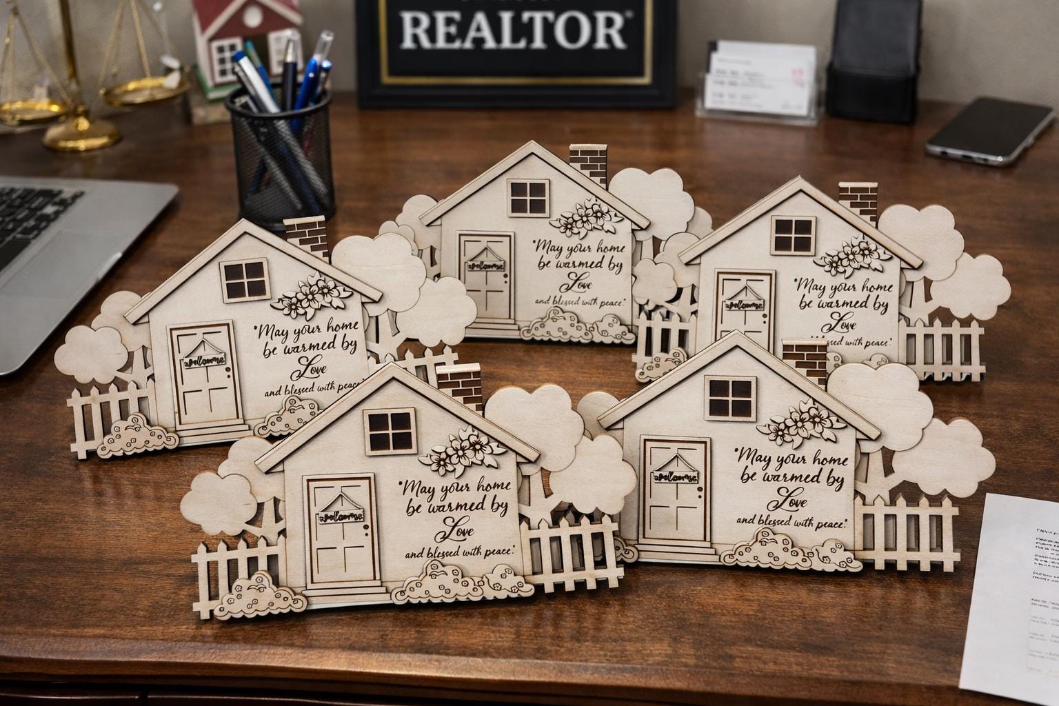 Luxury Personalized Real Estate Closing Gift Blanket Tag | Custom Realtor Branded Homeowner Gift | SOLD Home Client Appreciation Gift