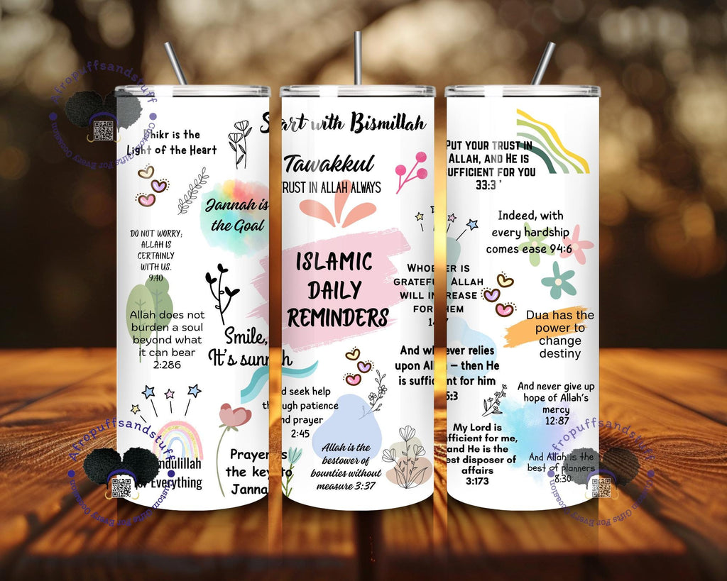 Islamic Art Tumbler: Stainless Steel Hot/Cold Drinkware, 6 Designs