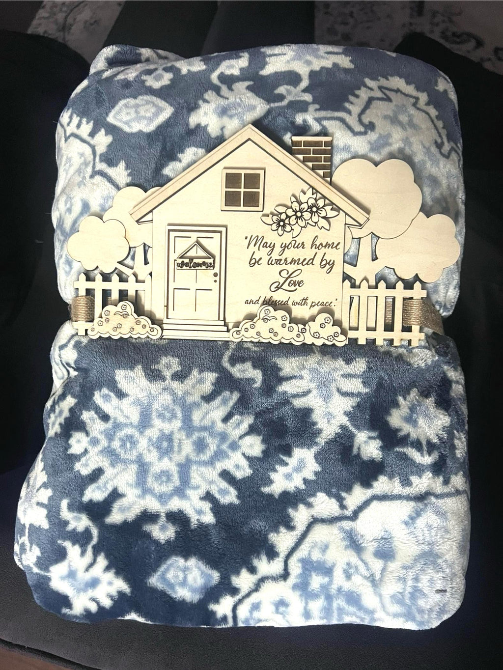 Luxury Personalized Real Estate Closing Gift Blanket Tag | Custom Realtor Branded Homeowner Gift | SOLD Home Client Appreciation Gift