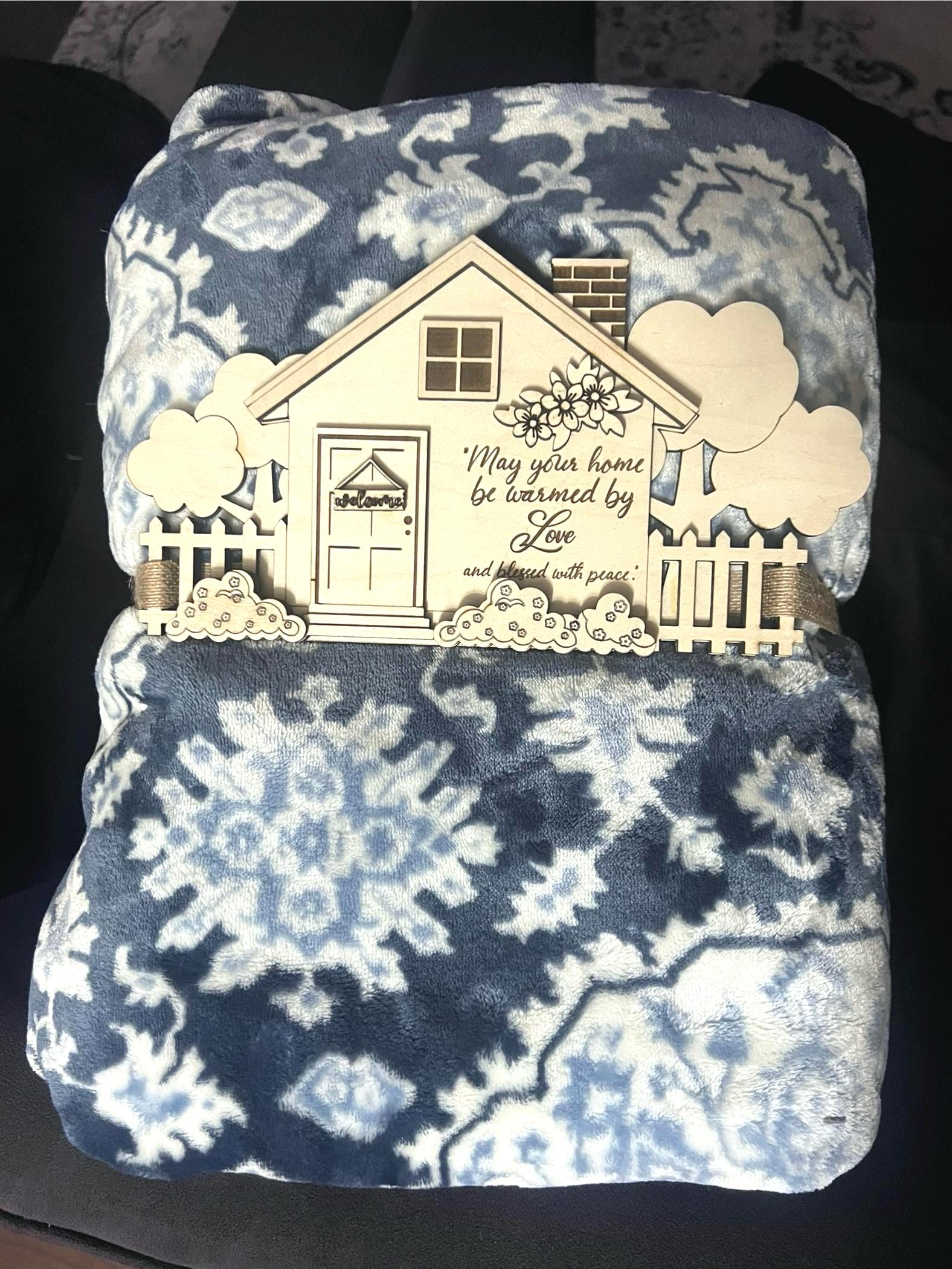 Luxury Personalized Real Estate Closing Gift Blanket Tag | Custom Realtor Branded Homeowner Gift | SOLD Home Client Appreciation Gift
