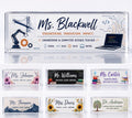 Custom Acrylic Desk Name Plate for Teachers and Professionals | Personalized Office Decor