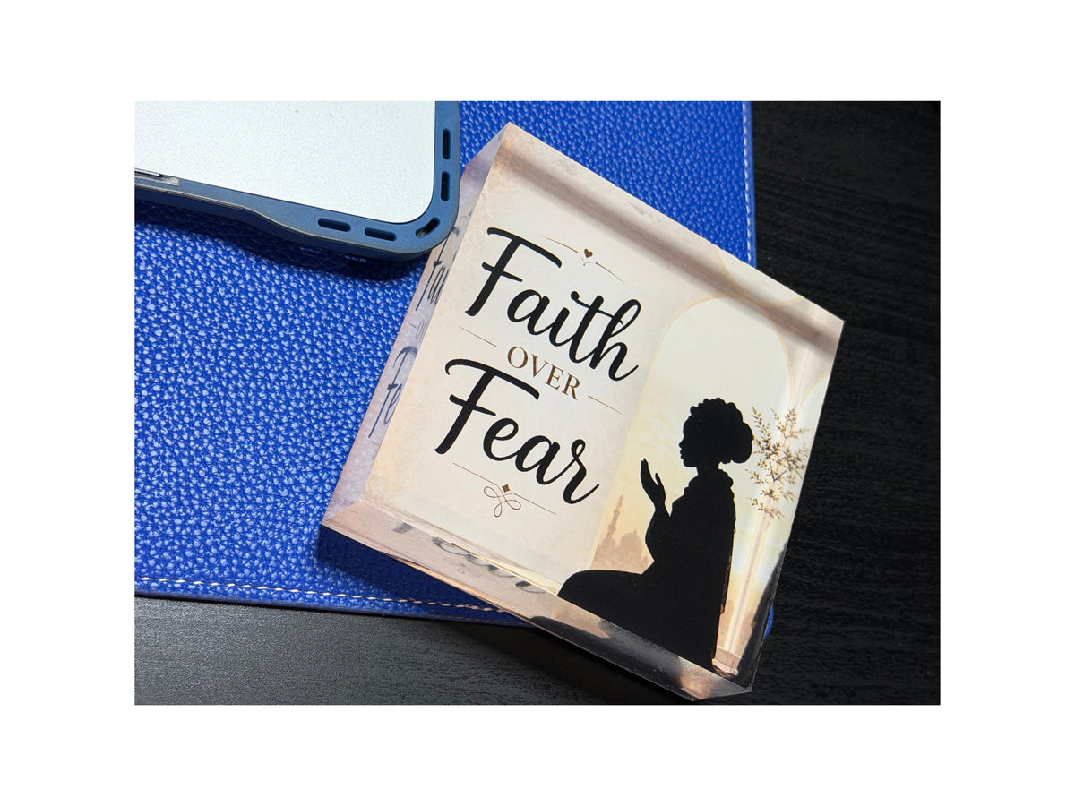 Personalized Islamic Acrylic Block, Muslim Gift, Faith Decor, Sabr Shukr Tawakkul, Dua Quote, Muslim Teacher Gift, Ramadan Eid Decor